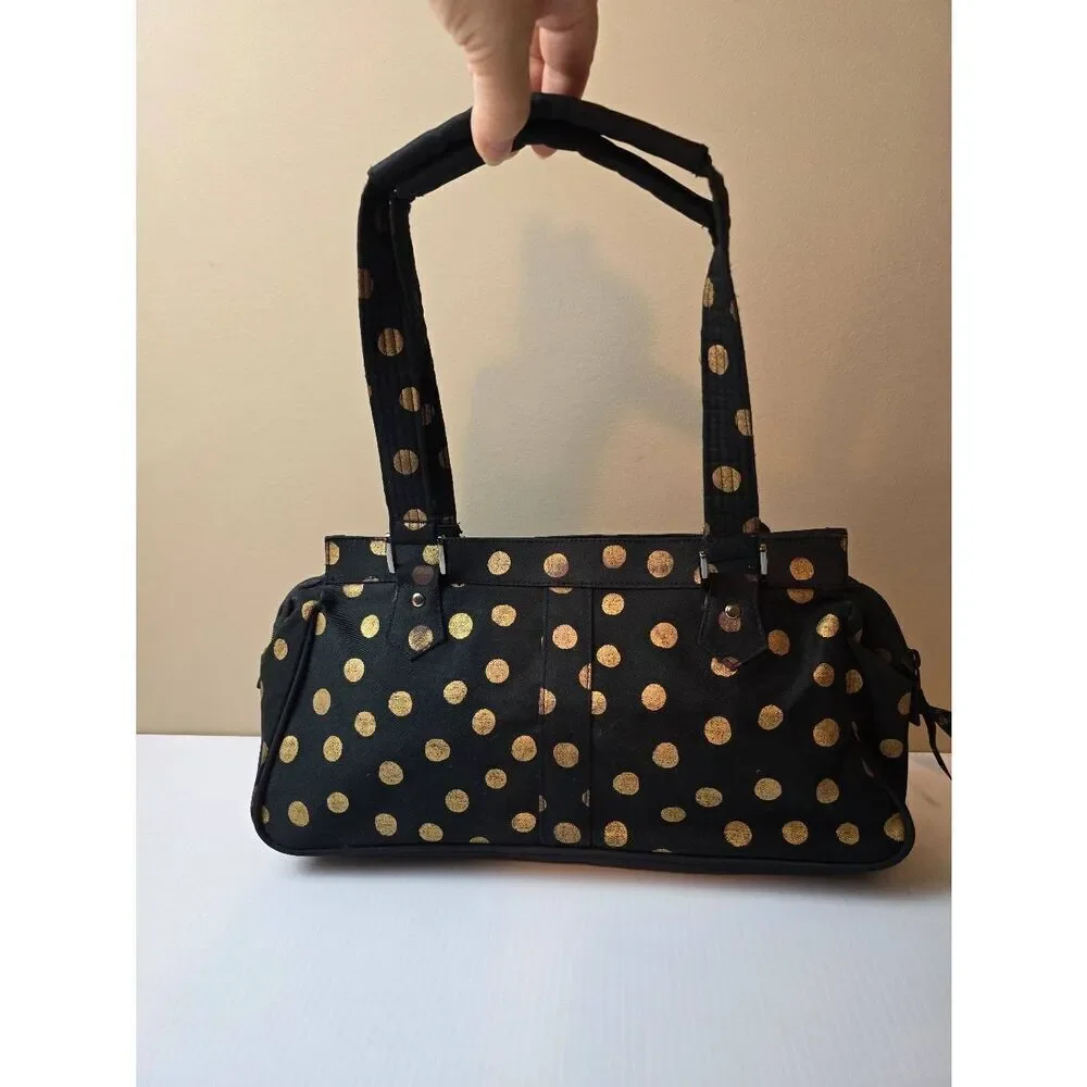 Donna Sharp Handbag Black/Gold Dot